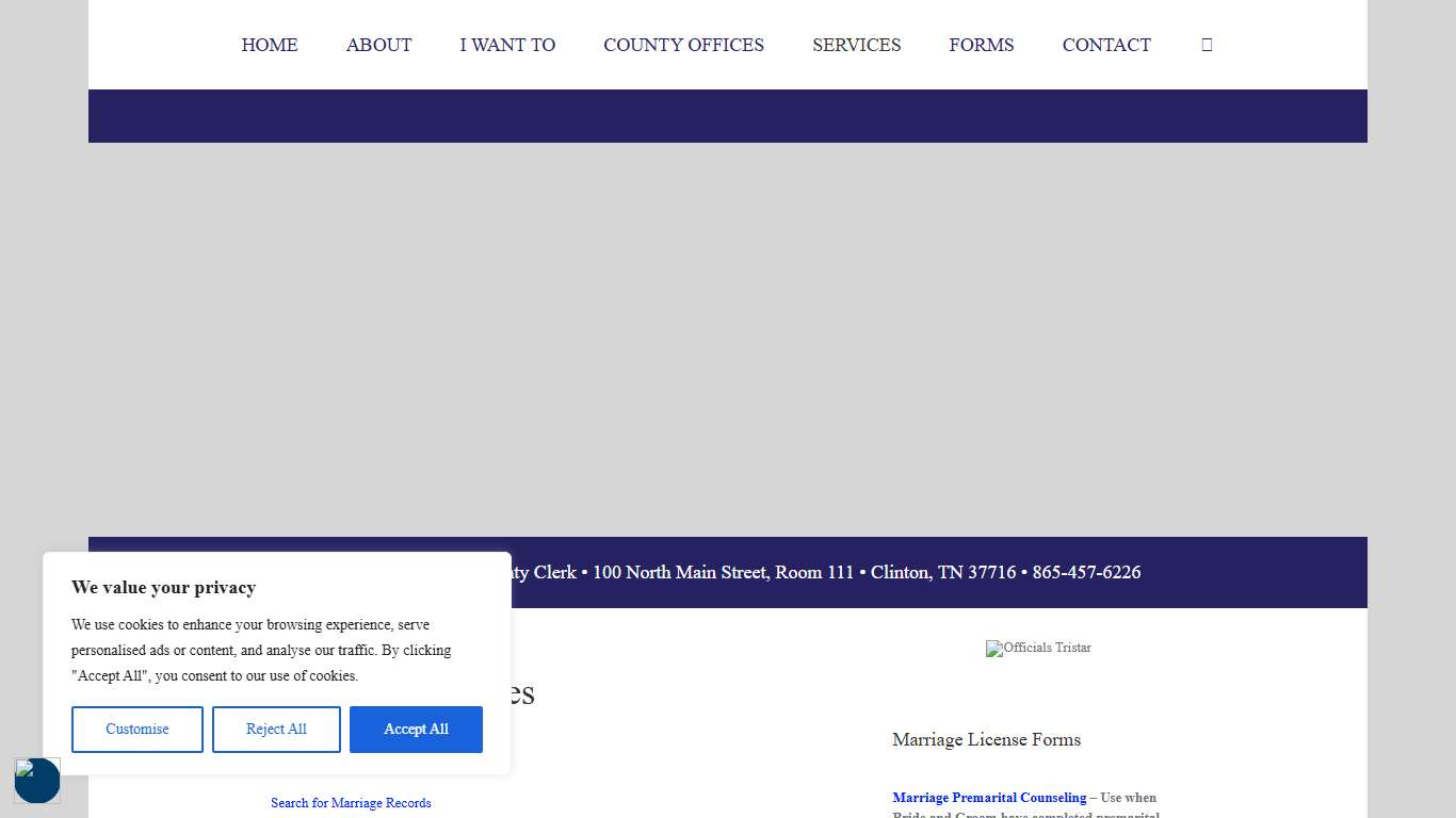 Marriage Services – Anderson County Clerk